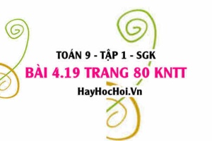 Bài 4.19 Toán 9 tập 1 SGK Kết nối tri thức